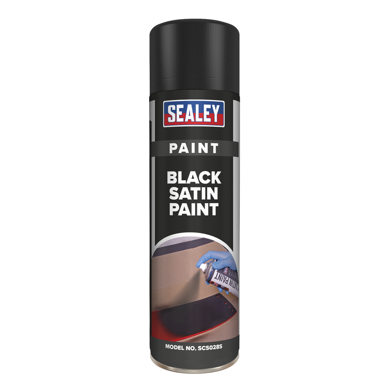 Sealey SCS028S 500ml Black Satin Paint