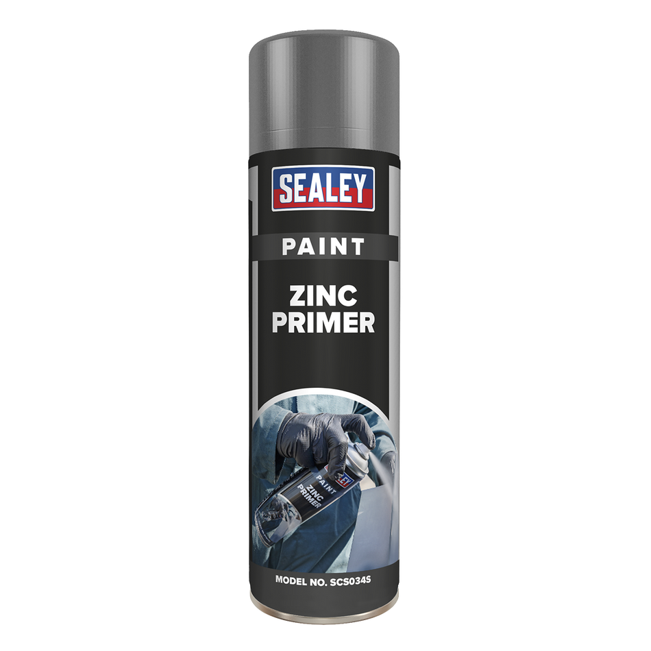 Sealey SCS034S 500ml Grey Zinc Primer Paint