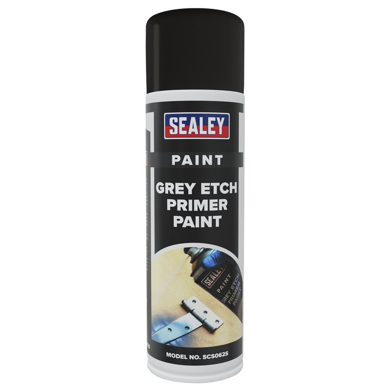 Sealey SCS062 Grey Etch Primer Paint 500ml - Pack of 6