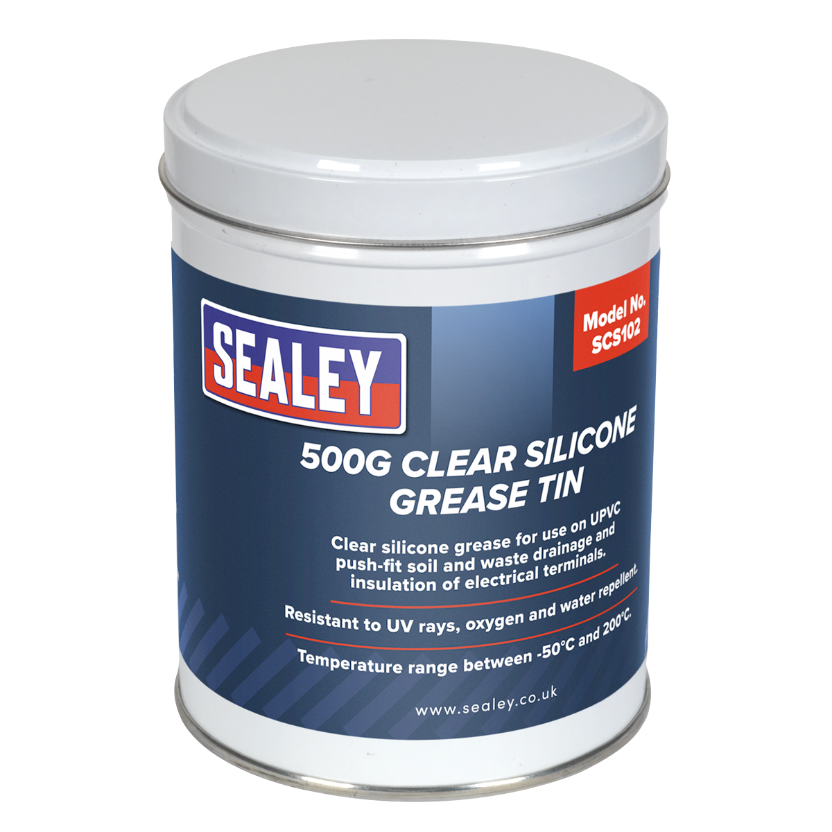 Sealey SCS102 500g Clear Silicone Grease Tin