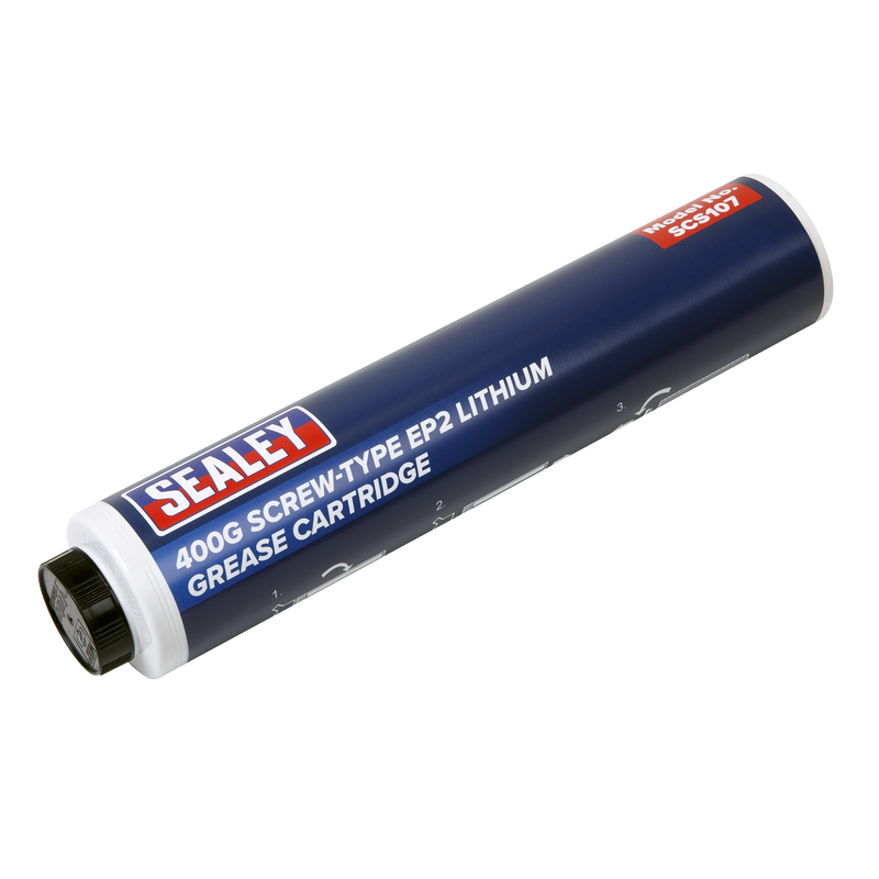 Sealey SCS107 400g Screw-Type EP2 Lithium Grease Cartridge