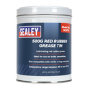 Sealey SCS110 500g Red Rubber Grease Tin