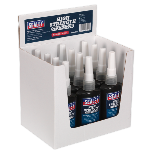 Sealey SCS271 50ml High Strength Stud Lock - Pack of 12