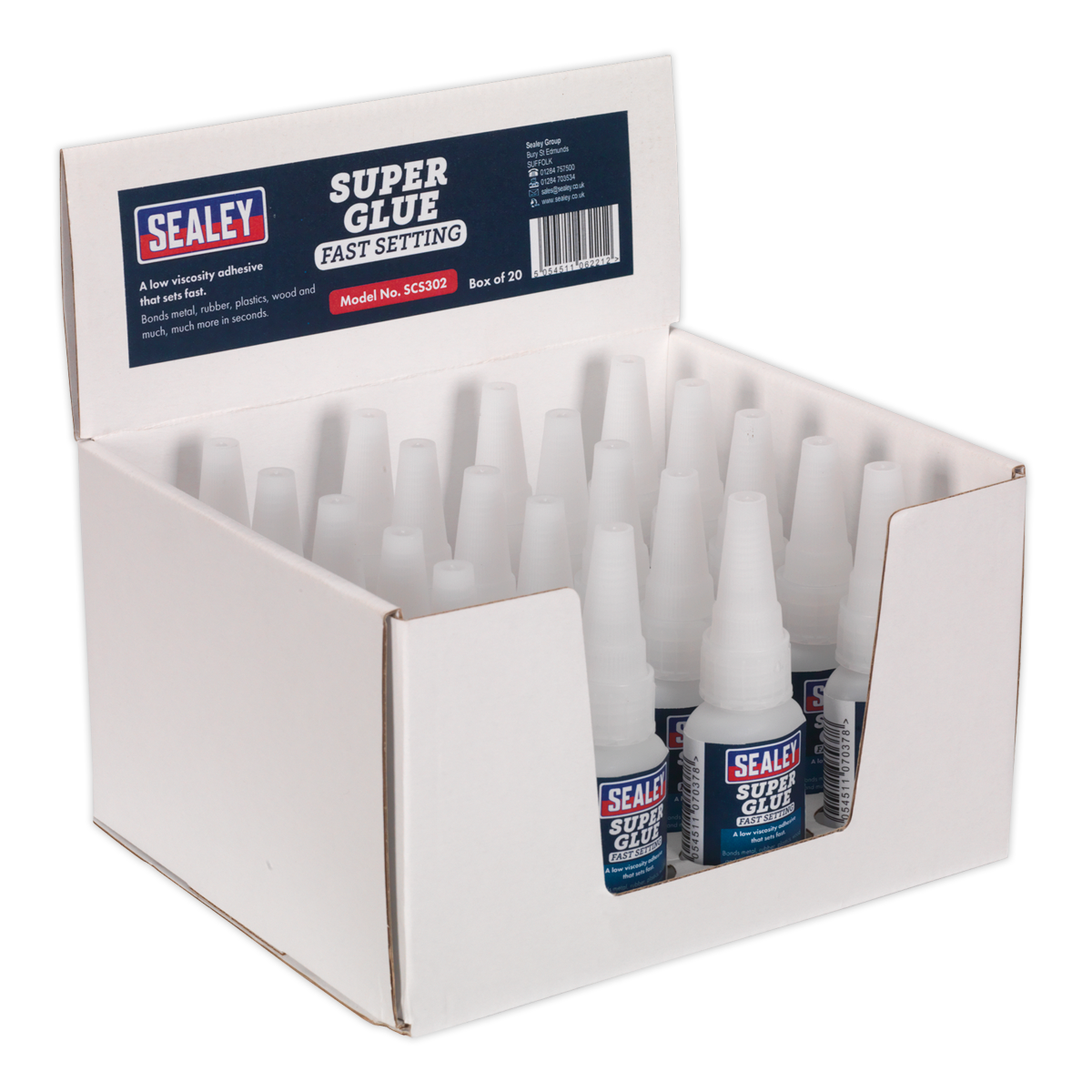 Sealey SCS302 20g Fast Setting Super Glue - Pack of 20