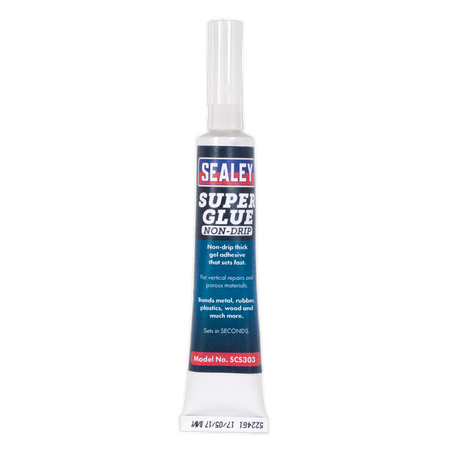 Sealey SCS303S 20g Non-Drip Gel Super Glue
