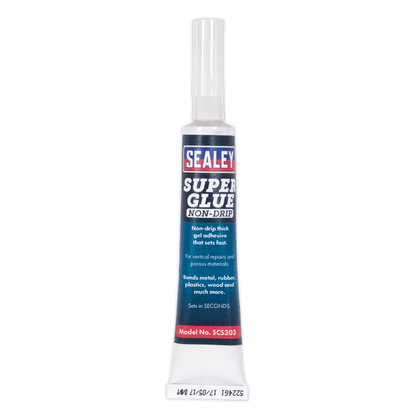 Sealey SCS303S 20g Non-Drip Gel Super Glue