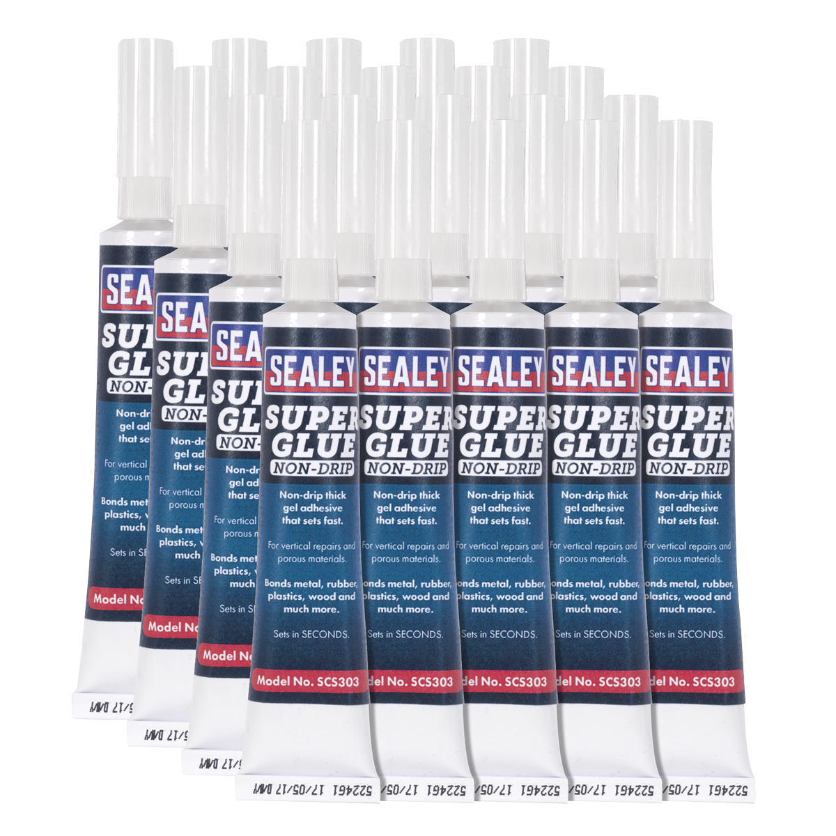 Sealey SCS303 20g Non-Drip Gel Super Glue - Pack of 20