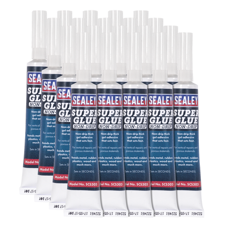 Sealey SCS303 20g Non-Drip Gel Super Glue - Pack of 20