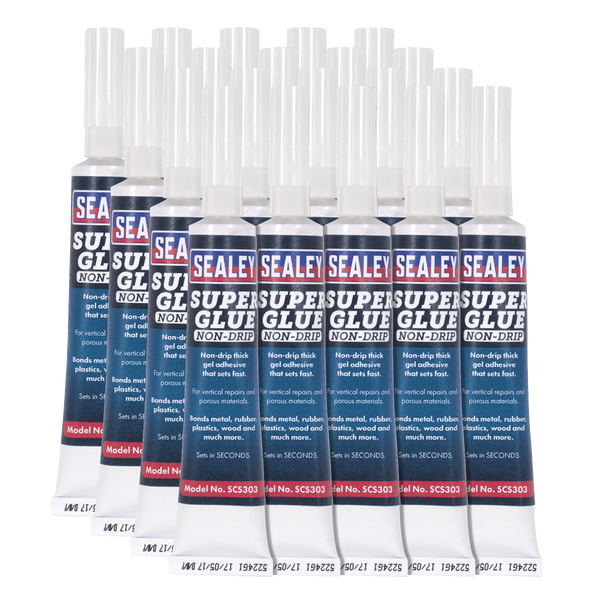 Sealey SCS303 20g Non-Drip Gel Super Glue - Pack of 20