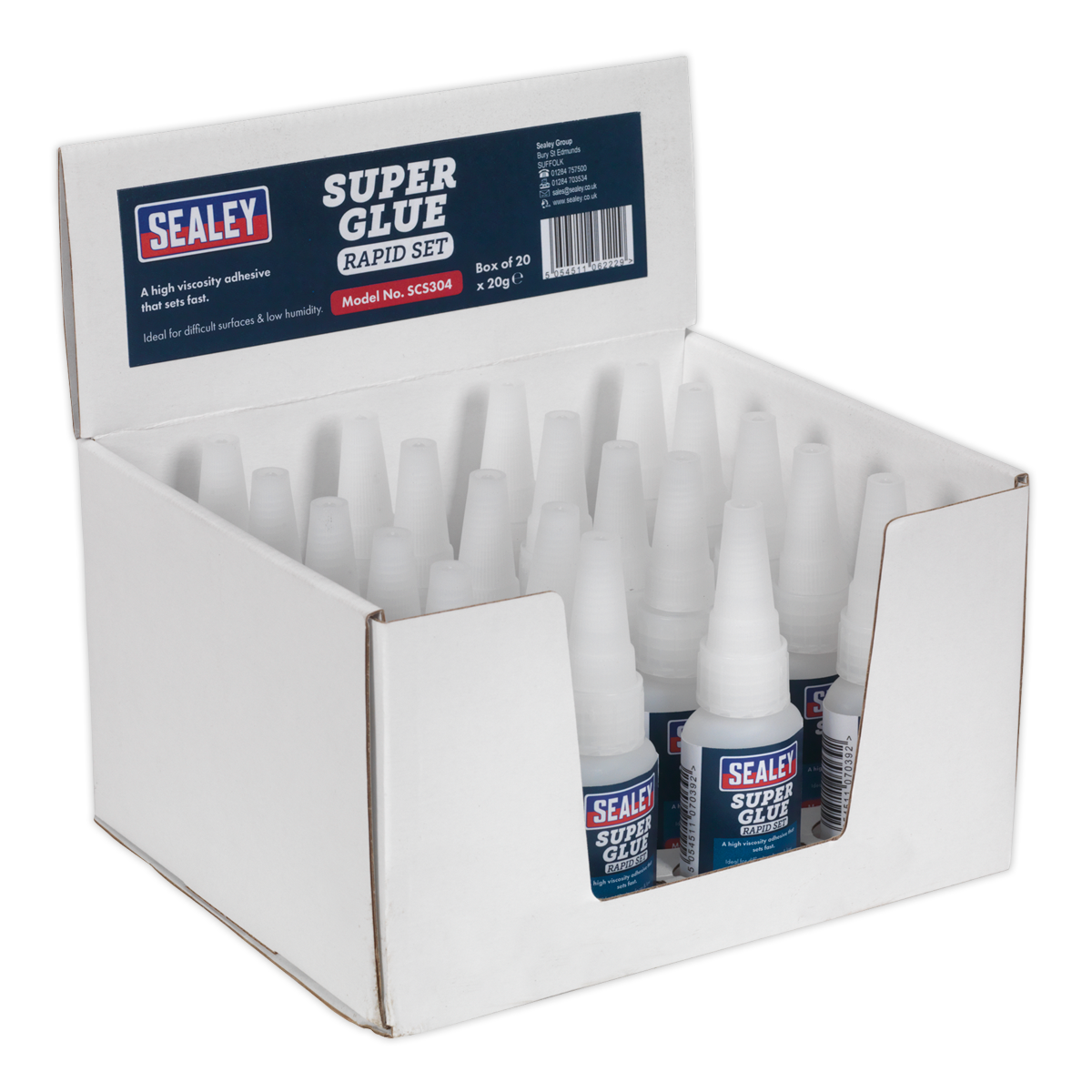 Sealey SCS304 20g Rapid Set Super Glue - Pack of 20
