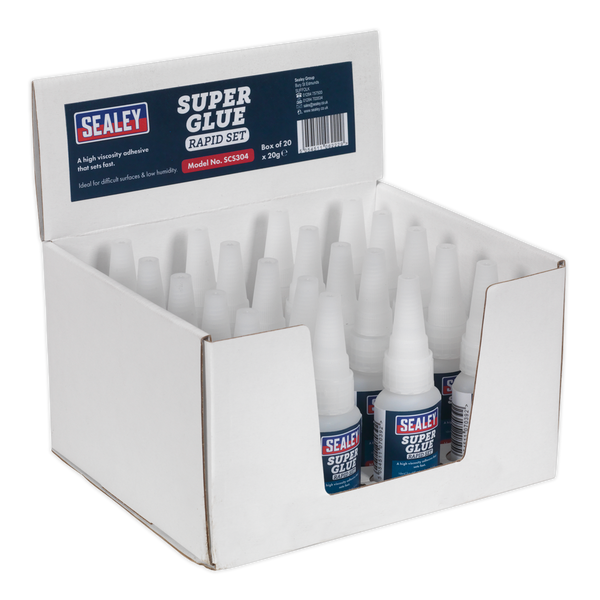 Sealey SCS304 20g Rapid Set Super Glue - Pack of 20