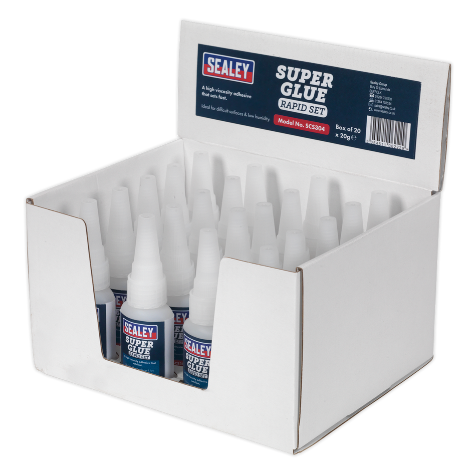 Sealey SCS304 20g Rapid Set Super Glue - Pack of 20