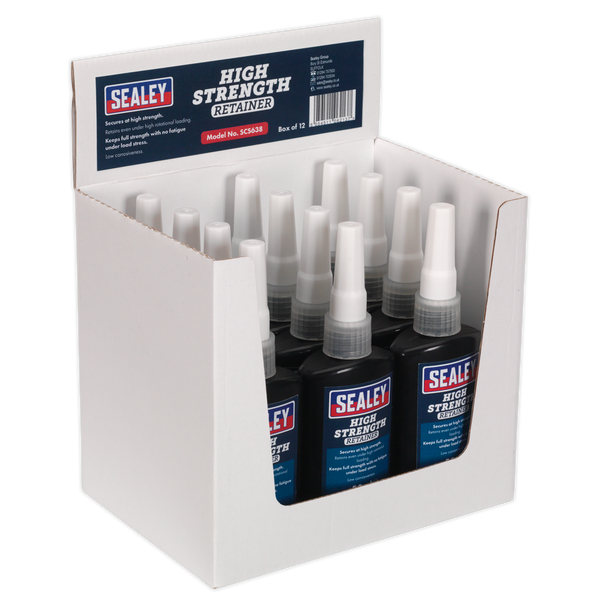 Sealey SCS638 50ml High Strength Retainer - Pack of 12