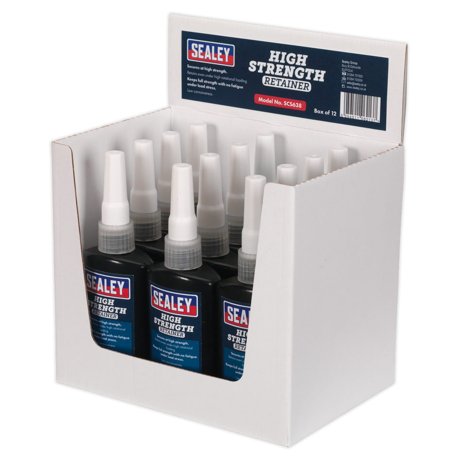 Sealey SCS638 50ml High Strength Retainer - Pack of 12