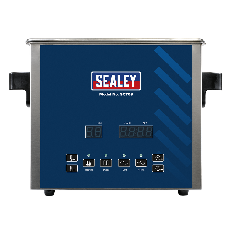 Sealey SCT03 3L Ultrasonic Parts Cleaning Tank
