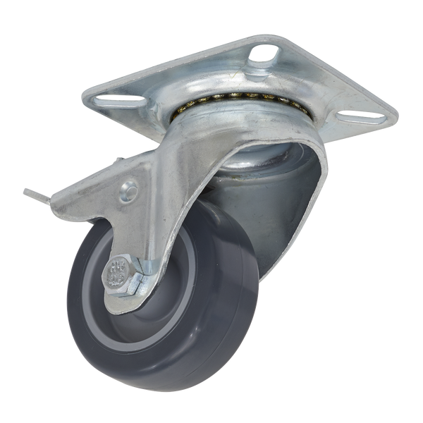 Sealey SCW250SPL 50mm Castor Wheel Swivel Plate with Total Lock