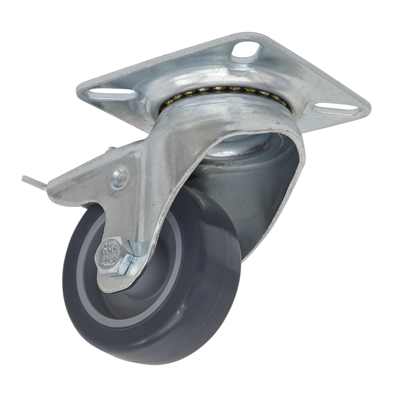 Sealey SCW250SPL 50mm Castor Wheel Swivel Plate with Total Lock