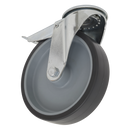 Sealey SCW275SBLEM 75mm Medium-Duty Thermoplastic Bolt Hole Castor Wheel with Total Lock - Trade