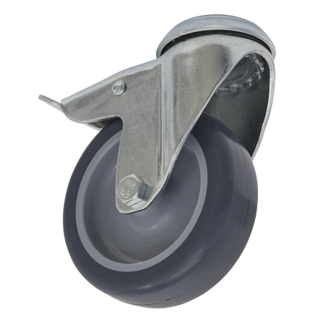 Sealey SCW275SBL 75mm Castor Wheel Bolt Hole Swivel with Total Lock
