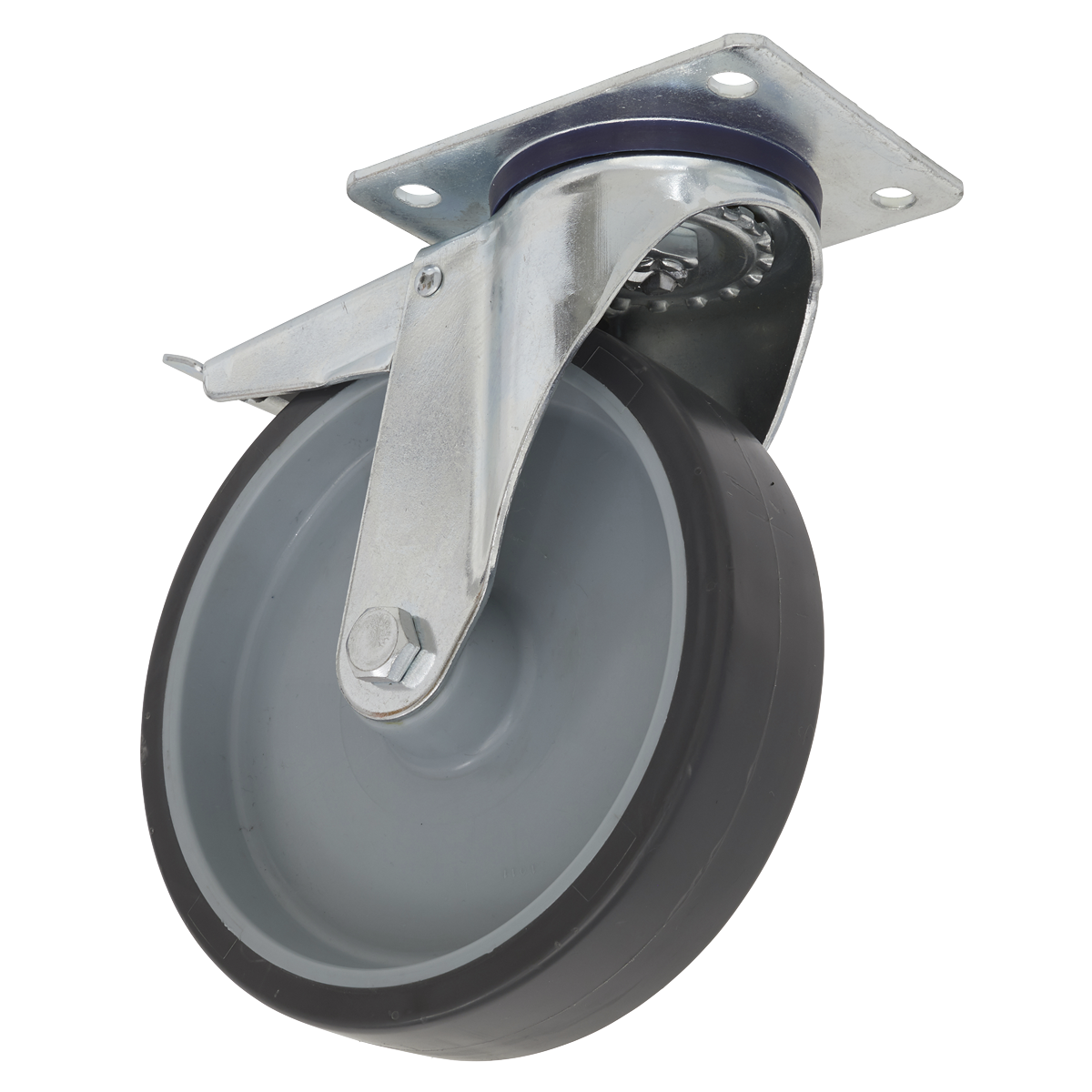 Sealey SCW275SPLEM 75mm Medium-Duty Thermoplastic Swivel Castor Wheel with Total Lock - Trade