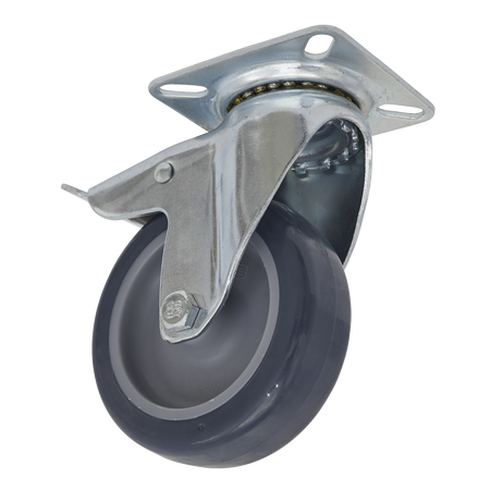 Sealey SCW275SPL 75mm Castor Wheel Swivel Plate with Total Lock