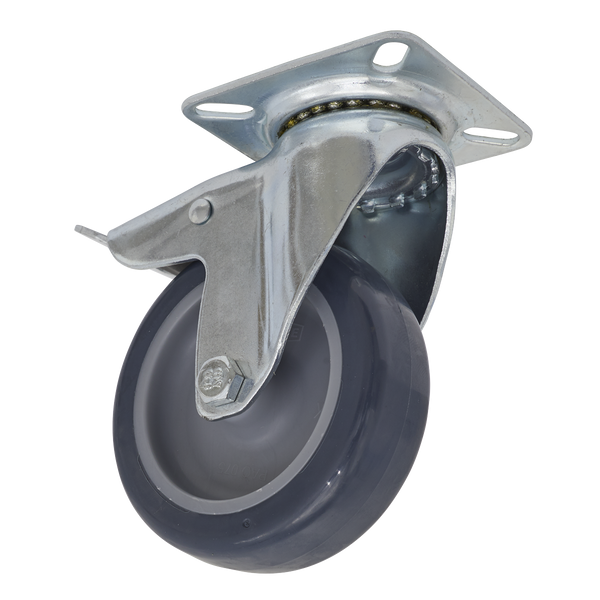 Sealey SCW275SPL 75mm Castor Wheel Swivel Plate with Total Lock