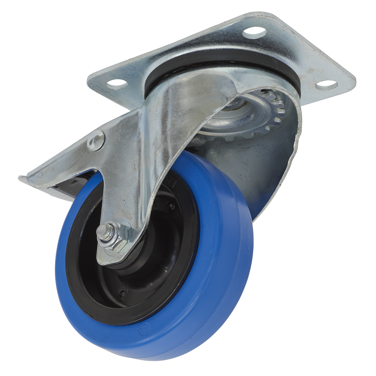 Sealey SCW3100SPL 100mm Castor Wheel Swivel Plate with Total Lock