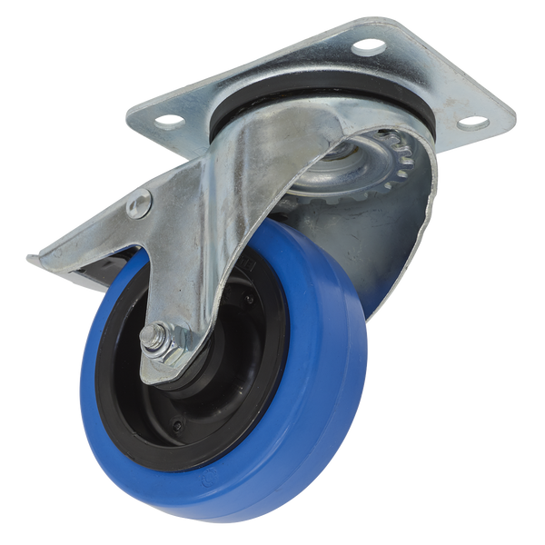 Sealey SCW3100SPL 100mm Castor Wheel Swivel Plate with Total Lock