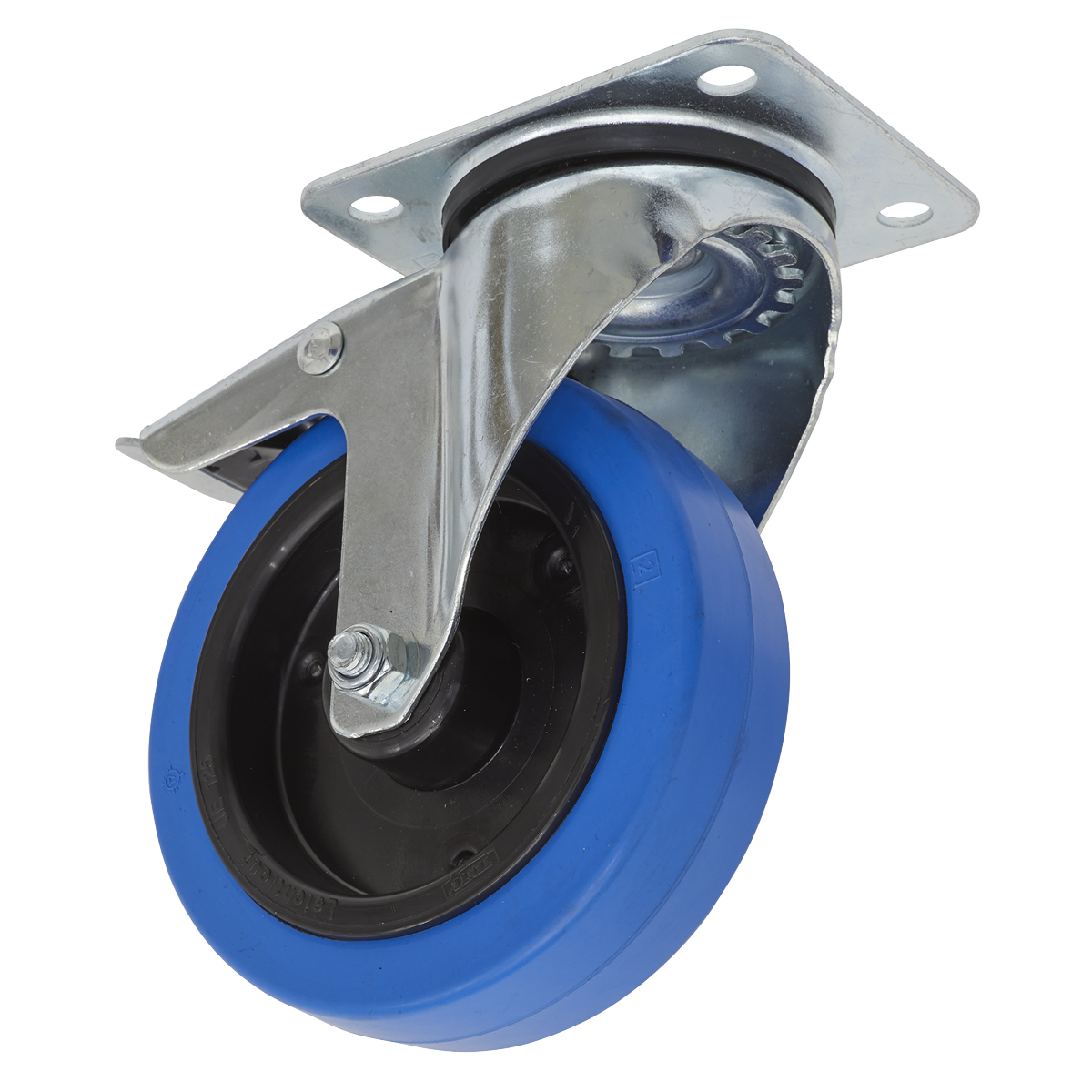Sealey SCW3125SPL 125mm Castor Wheel Swivel Plate with Total Lock