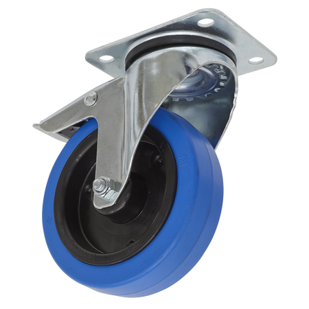 Sealey SCW3125SPL 125mm Castor Wheel Swivel Plate with Total Lock