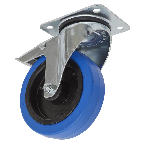 Sealey SCW3125SPL 125mm Castor Wheel Swivel Plate with Total Lock