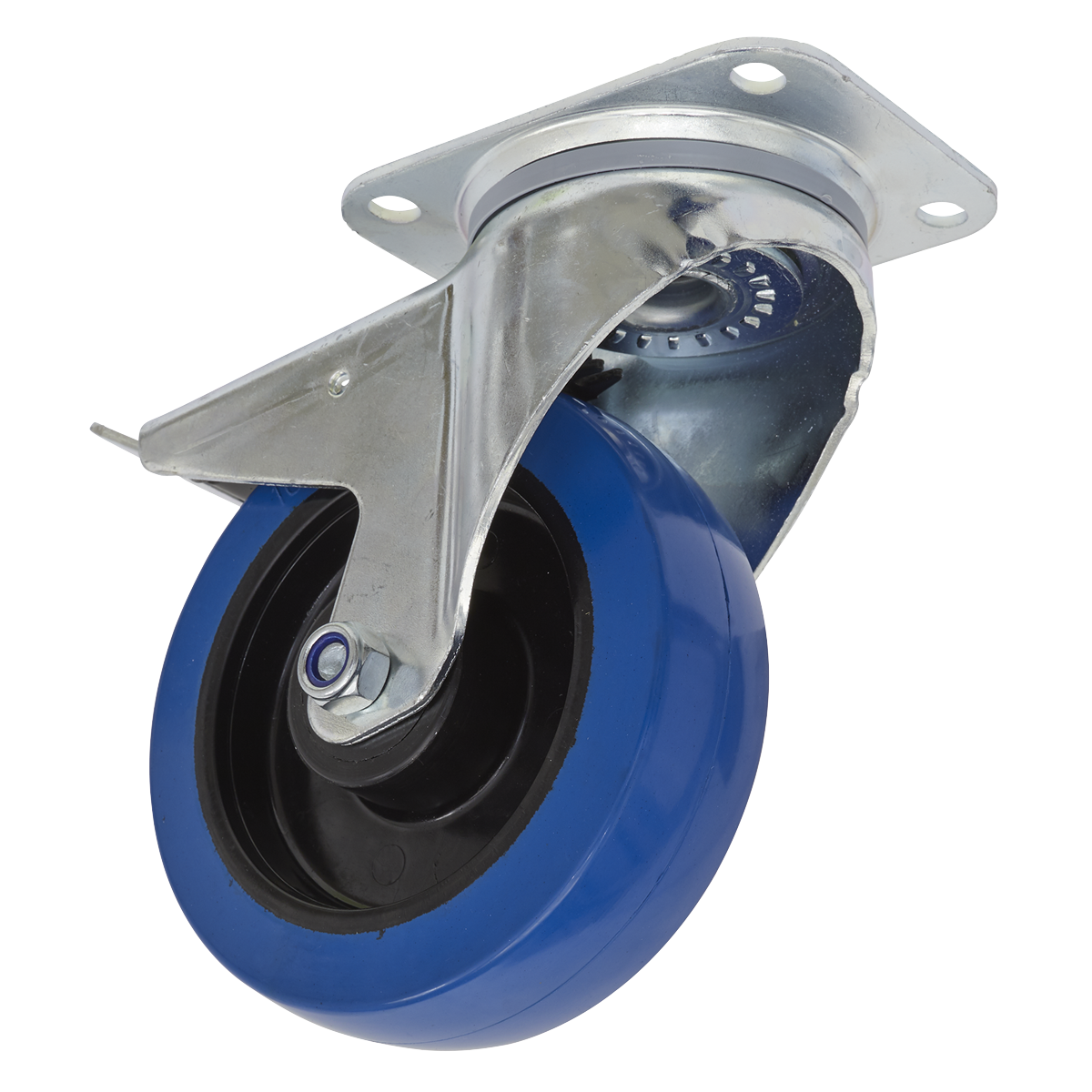 Sealey SCW3160SPL 160mm Castor Wheel Swivel Plate with Total Lock