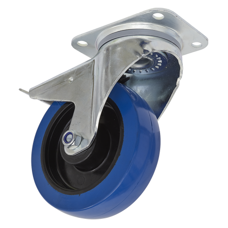 Sealey SCW3160SPL 160mm Castor Wheel Swivel Plate with Total Lock