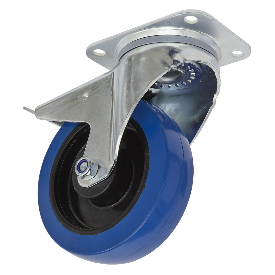 Sealey SCW3160SPL 160mm Castor Wheel Swivel Plate with Total Lock