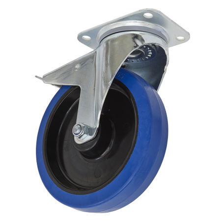 Sealey SCW3200SPL 200mm Castor Wheel Swivel Plate with Total Lock