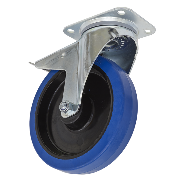 Sealey SCW3200SPL 200mm Castor Wheel Swivel Plate with Total Lock