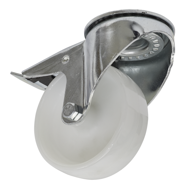 Sealey SCW4100SBL 100mm Castor Wheel Bolt Hole Swivel with Total Lock