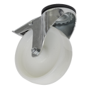 Sealey SCW4125SBL 125mm Castor Wheel Bolt Hole Swivel with Total Lock