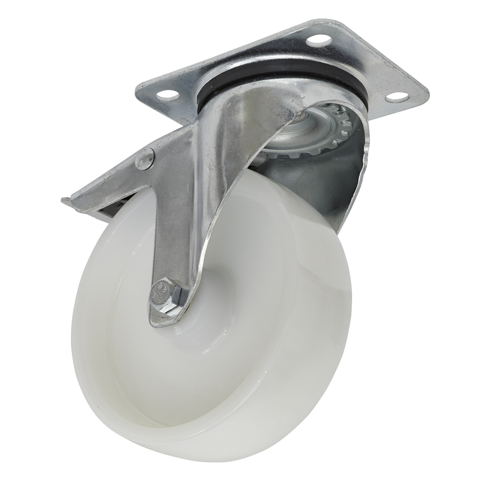 Sealey SCW4125SPL 125mm Castor Wheel Swivel Plate with Total Lock