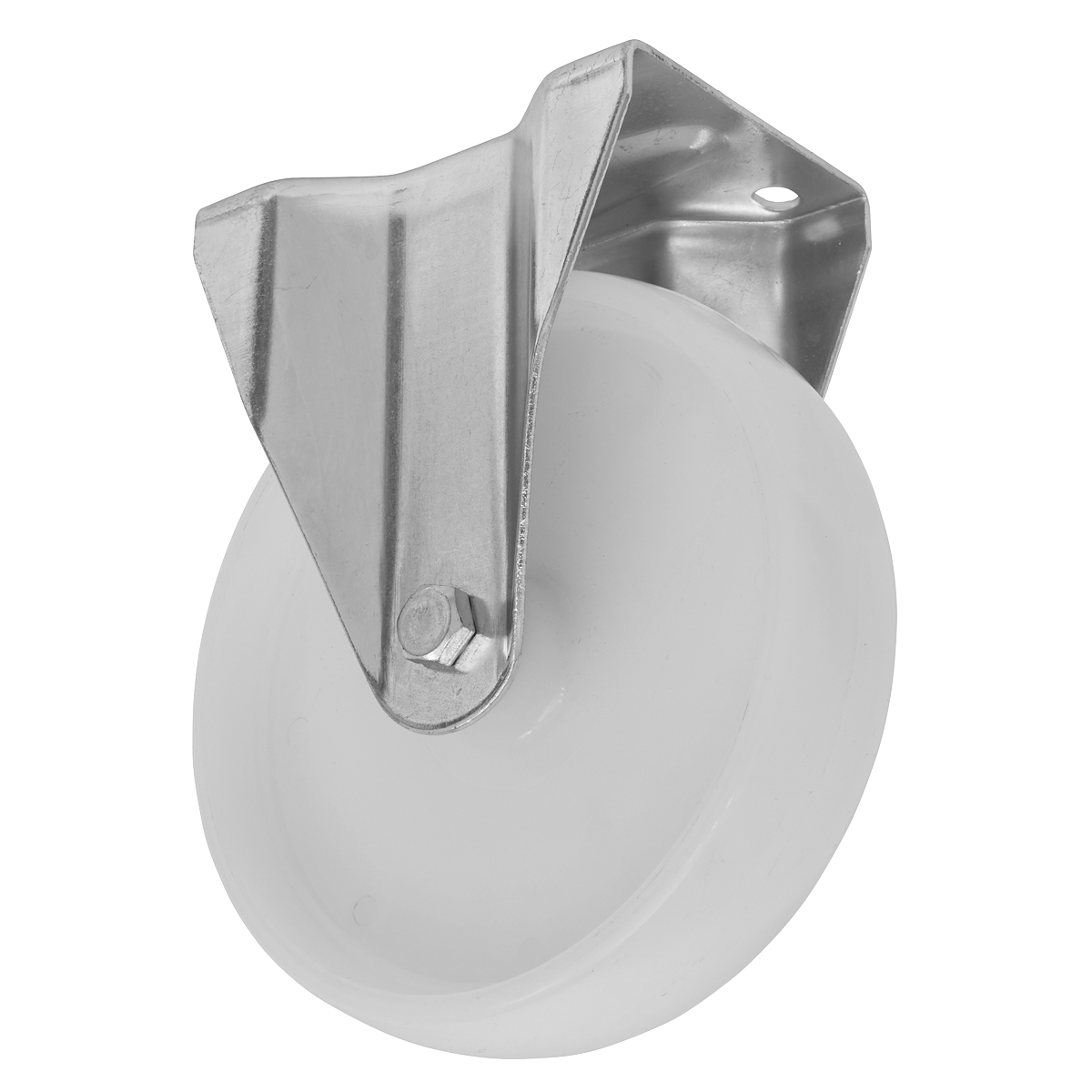 Sealey SCW480FPEM 80mm Heavy-Duty Nylon Castor Wheel Fixed Plate - Trade