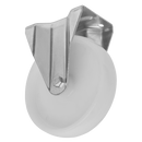 Sealey SCW480FPEM 80mm Heavy-Duty Nylon Castor Wheel Fixed Plate - Trade