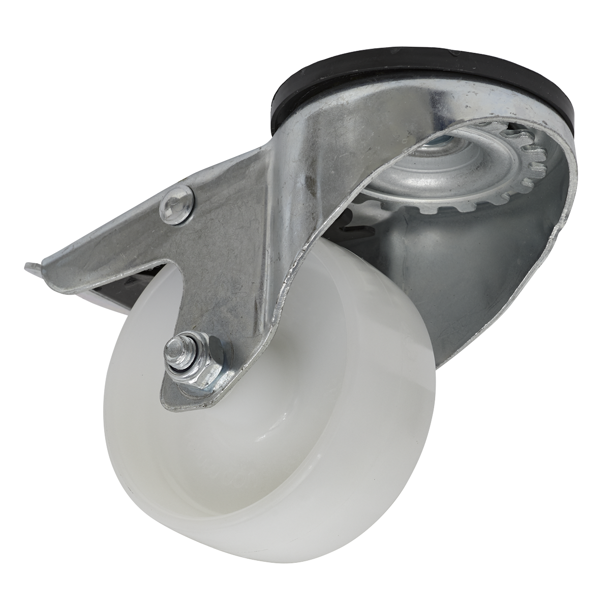 Sealey SCW480SBL 80mm Castor Wheel Bolt Hole Swivel with Total Lock