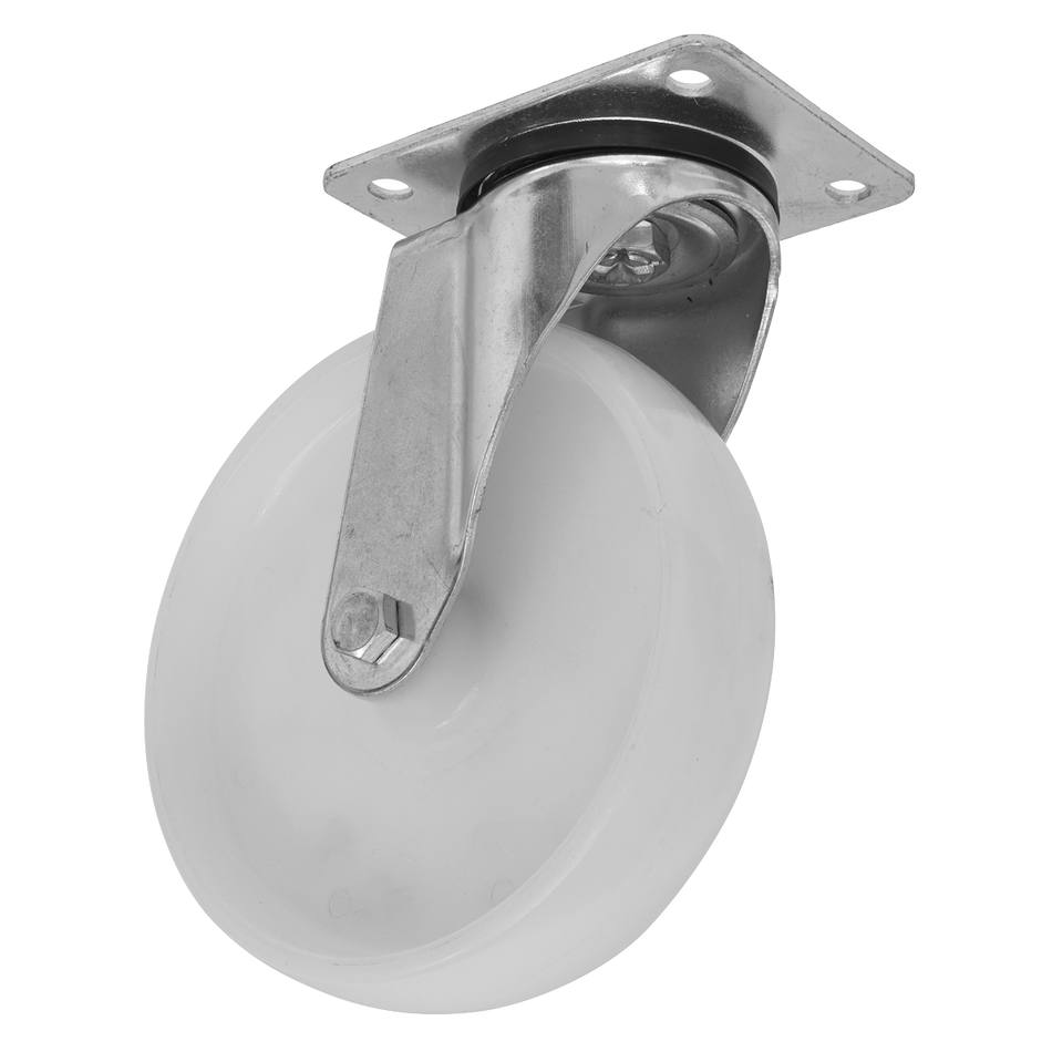 Sealey SCW480SPEM 80mm Heavy-Duty Nylon Swivel Castor Wheel - Trade