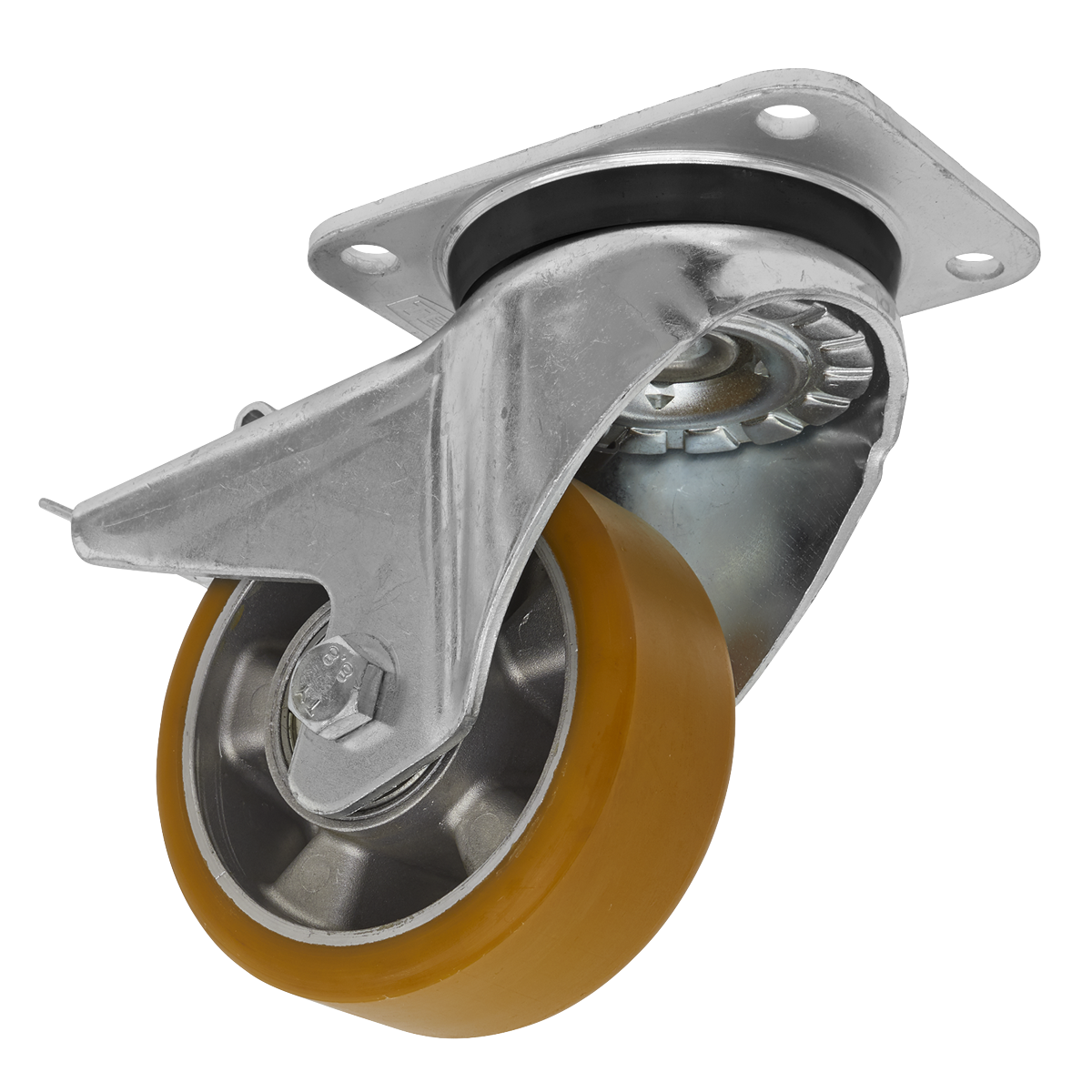 Sealey SCW5125SPL 125mm Castor Wheel Swivel Plate with Total Lock