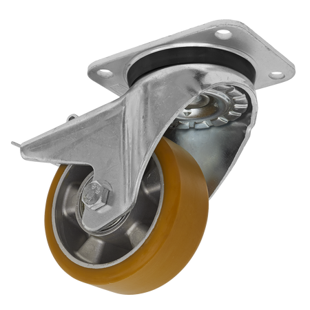 Sealey SCW5125SPL 125mm Castor Wheel Swivel Plate with Total Lock