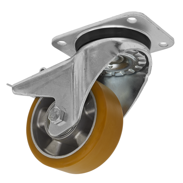 Sealey SCW5125SPL 125mm Castor Wheel Swivel Plate with Total Lock