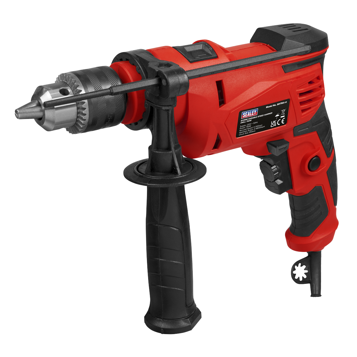 Sealey SD750 13mm Variable Speed Hammer Drill 750W