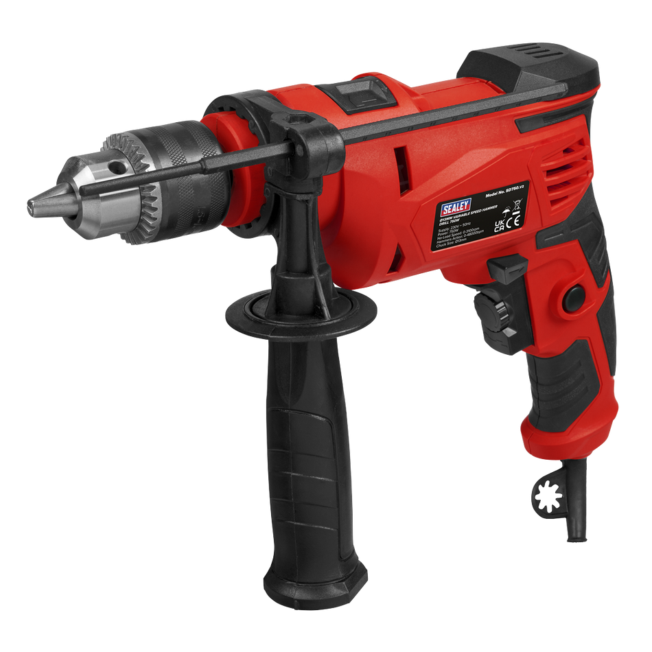 Sealey SD750 13mm Variable Speed Hammer Drill 750W