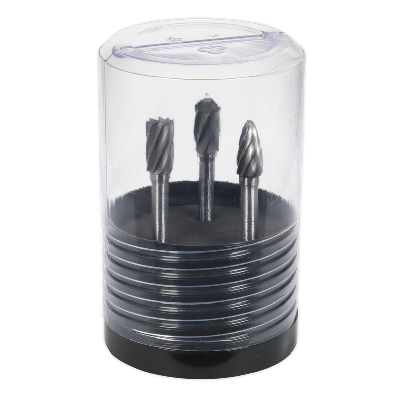 Sealey SDBCK3 3pc Tungsten Carbide Rotary Burr Set Ripper/Coarse