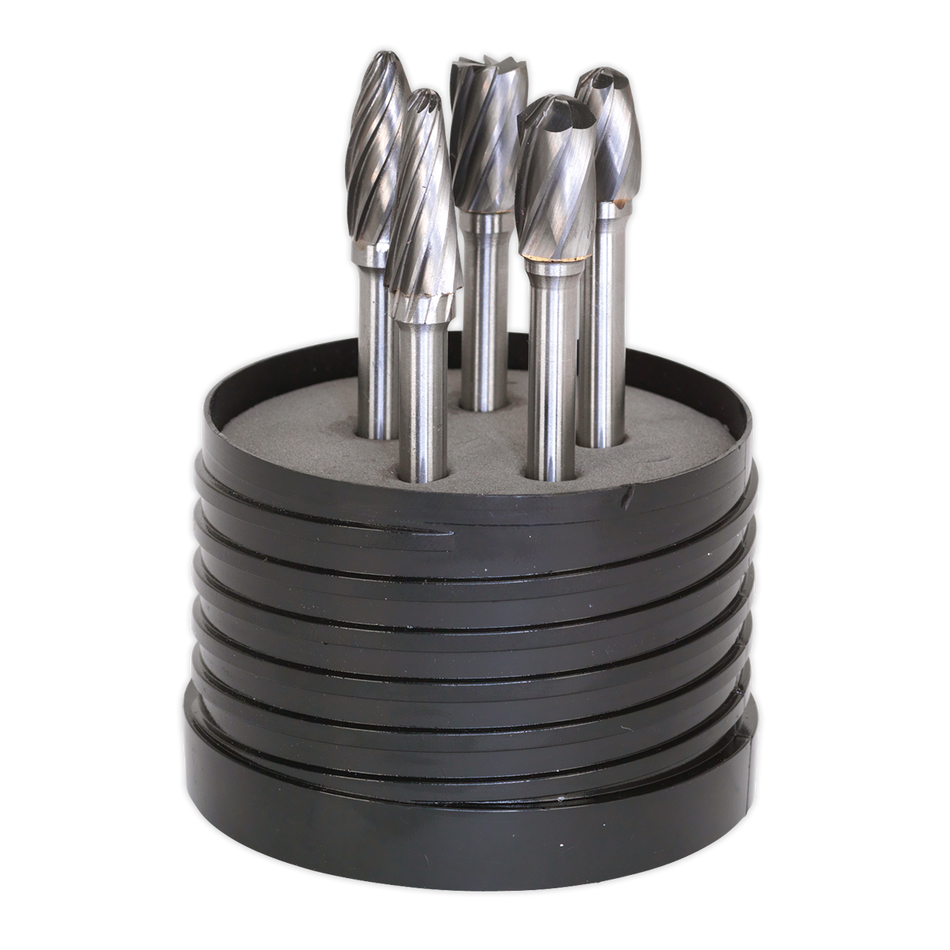 Sealey SDBCK5 5pc Tungsten Carbide Rotary Burr Set Ripper/Coarse